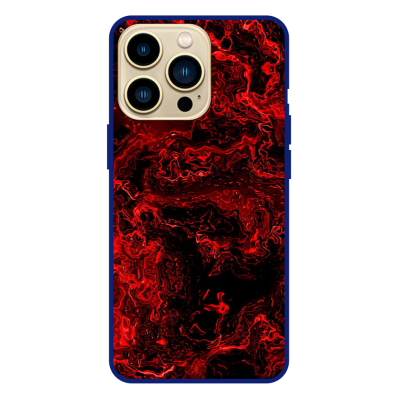Husa IPhone 14 Pro Max, Protectie AntiShock, Marble, Red